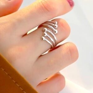 New 🎁 Sterling Silver Adjustable Ring